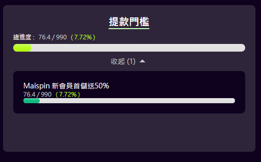 MAISPIN 提款沒入帳?