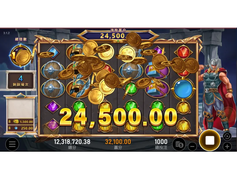 雷神之錘是邁斯娛樂城的熱門老虎機遊戲